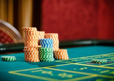 Live casino studio blackjack table broadcast